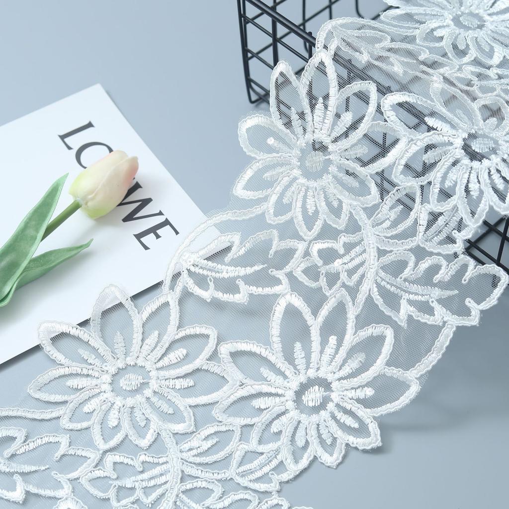 Clothing Accessories Car Bone Lace Lace Transparent Beads Three-In-One Lace Wedding Dress 19Cm