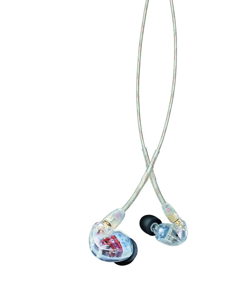 Shure SE535 Проводные Прозрачные Беспроводной Конвертер MMCX Профессиональные для Аудио Контента Музыкальной Работы Удаленно и Кабель 162 см Наушники, Звукоизолирующие