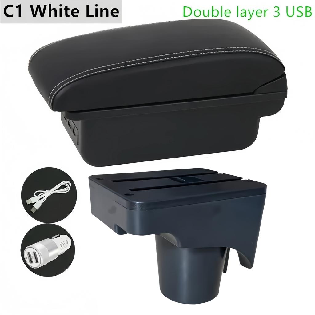 High-quality Car Armrest Box For Volkswagen VW Sagitar Golf 6 Golf 5 Mk5 Mk6 Leather Arm Rest Center Console Storage USB