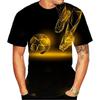 Men's Summer 3D Printed Football Pattern Short Sleeve T-shirt