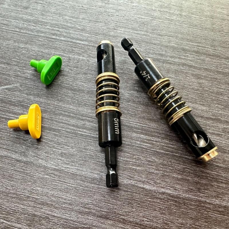 1/4Inch and 5mm Shelf Pin Drilling Jig Hinge Drilling Guide Template Tool Builtin Storage Compartment for Bit and Pin