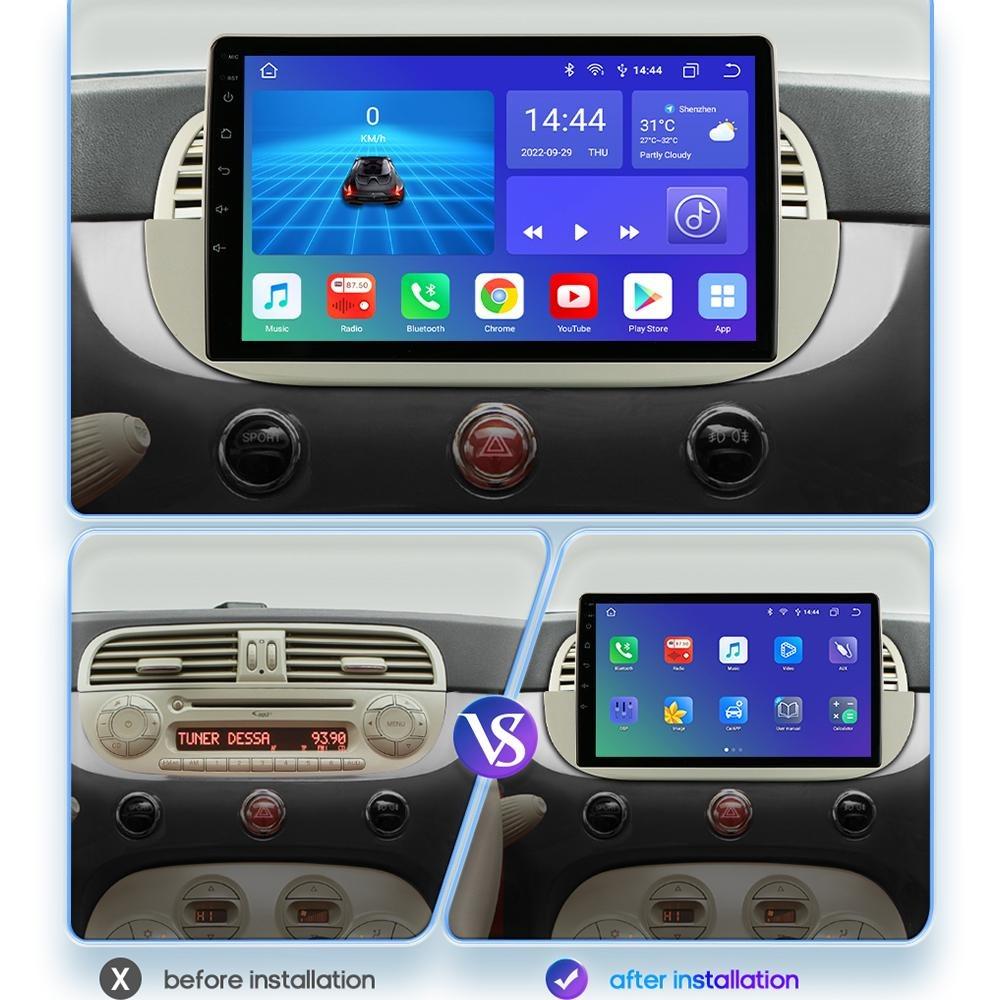 OSSURET 4G 8Core Android Car Radio GPS Stereo For Fiat 500 2007-2014 Multimedia Video Player 2DIN Autoradio DSP Carplay 7862 Intelligent Head Unit FM