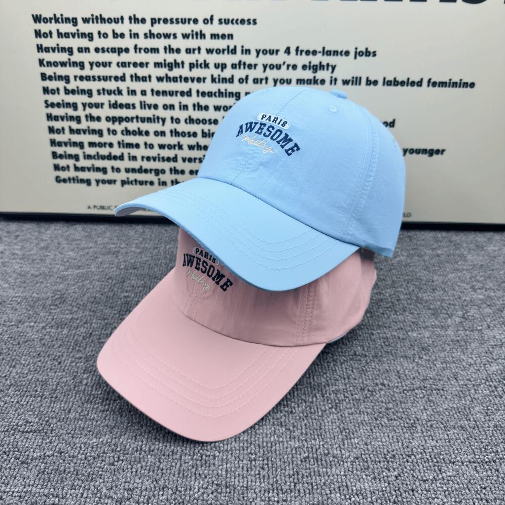 Dopamine quick-drying baseball cap women's spring and summer embroidery letter sunscreen cap showing a small face outdoor versatile casual cap