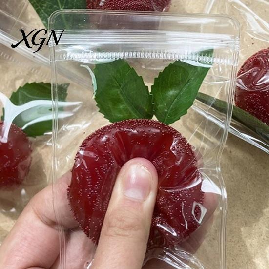 Kids Stress Relief Toy Realistic Waxberry Slow-Rising Squeeze Soft TPR Fidget for Healing Cute Fruit-Shaped Decompression Gadget Adults Tactile