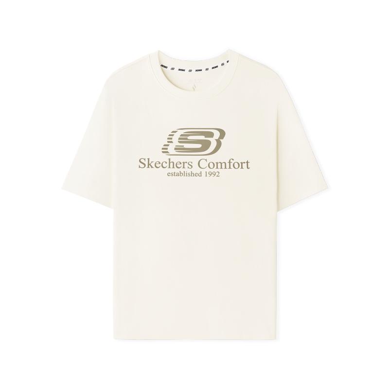 Skechers Однотонная дышащая футболка-пуловер с коротким рукавом Унисекс L226U087-0074
