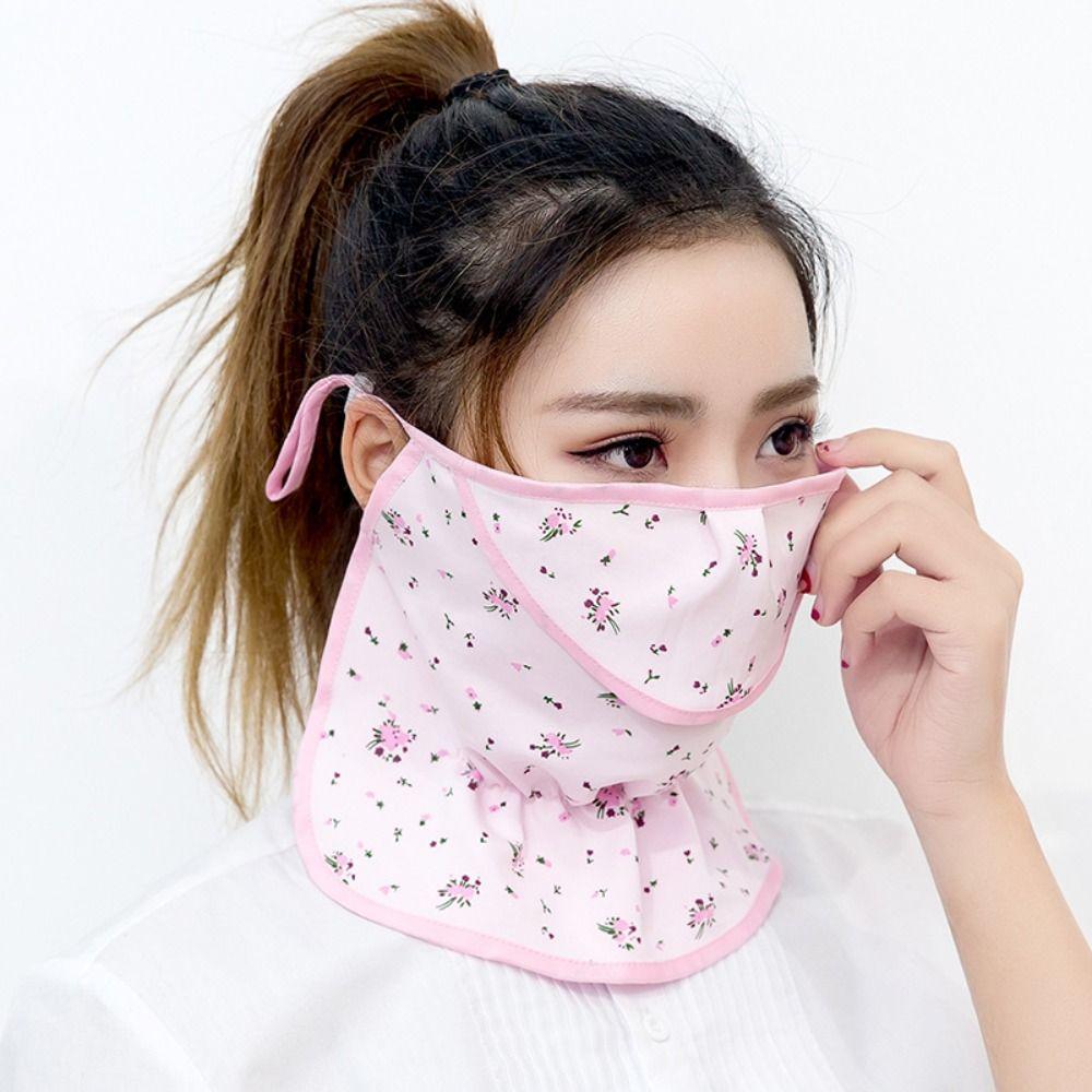 Outdoor Face Gini Sunscreen Face Veil Anti-UV Driving Face Shield Veil  Summer