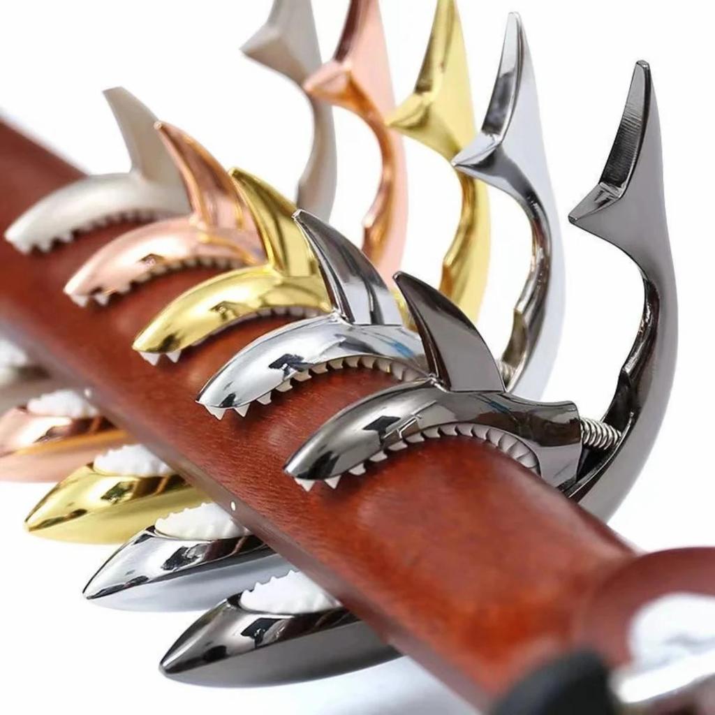 Гитарный каподастр, персонализированный каподастр в форме акулы, тональный зажим для мандолины, укулеле, электрогитары, акустической гитары