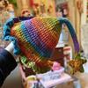 Hand-Crocheted Knitted Elf Hat Star Design Wizard Hat Cute Fairy Hat  for Adult and Children