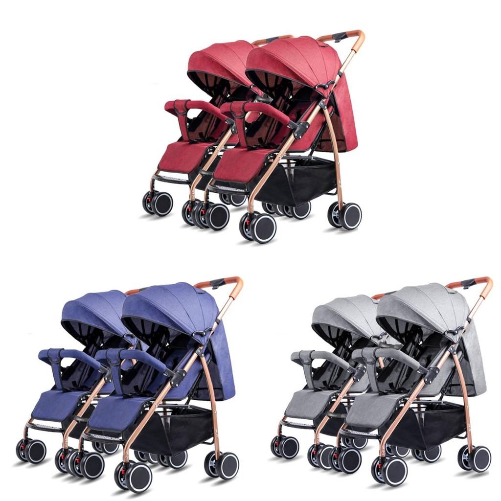 Baby Stroller Twins Lightweight Foldable Convertible Seat Outdoor Tools Gift