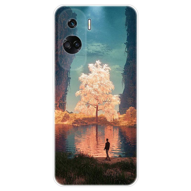 Для Honor 90 lite Honor90 lite чехол Мягкая силиконовая задняя крышка Мультяшный чехол для телефона Модный