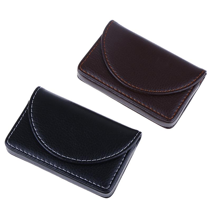 Карманный кожаный держатель для визиток, ID-карт, кредитных карт, чехол-кошелек с коробкой