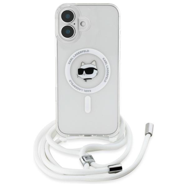 Karl Lagerfeld Klhmp16Shcchnt Iphone 16  6.1 Hardcase Transparent Iml Choupette Head & Cord Magsafe