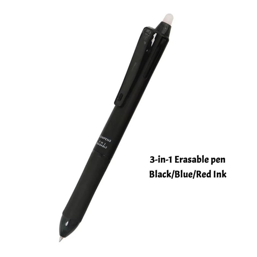 Ручка 3-в-1 стираемая Черные/Синие/Красные чернила Нейтральная ручка Креативная гелевая ручка Студенты