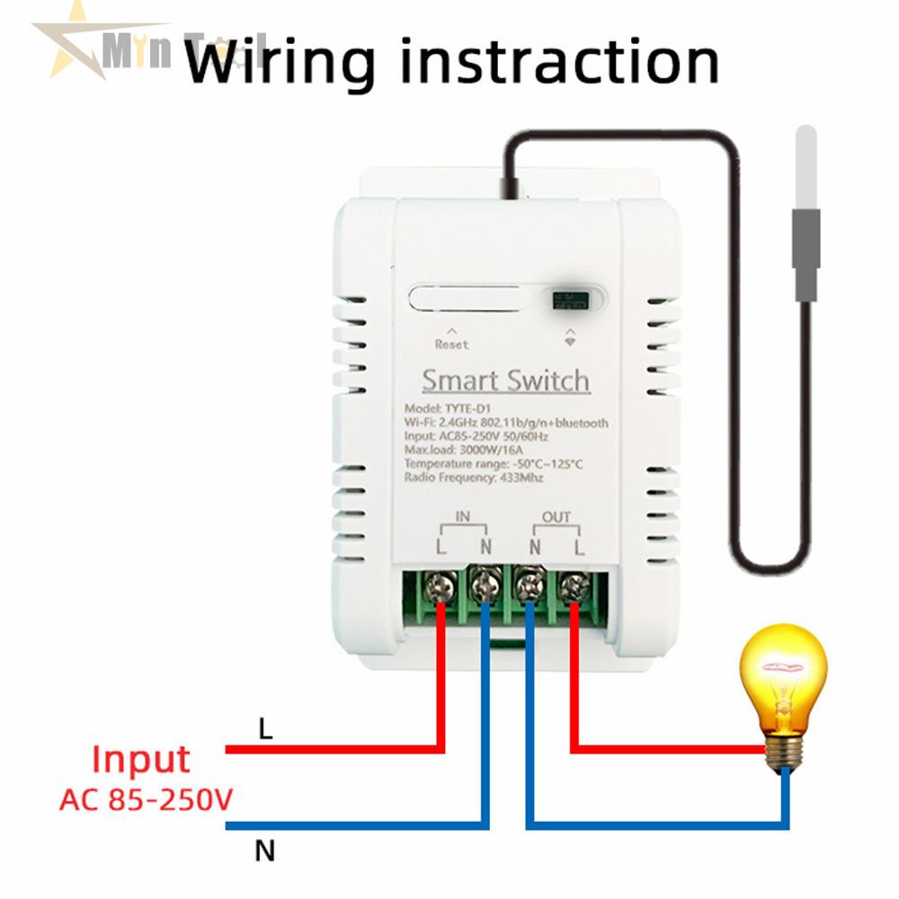 eWeLink Smart TH16 Switch Temperature and Humidity Switch Monitoring WiFi Switch Wireless Control for Alexa Google Home