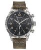 Мужские часы с хронографом Flyback Type 21 с кожаным ремешком и черным циферблатом H1821CHALNO