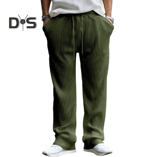 Мужские повседневные брюки с широкими штанинами, спортивные брюки с завязками на талии и боковыми карманами, прямые полосатые брюки свободного кроя для путешествий и занятий спортом на открытом воздухе