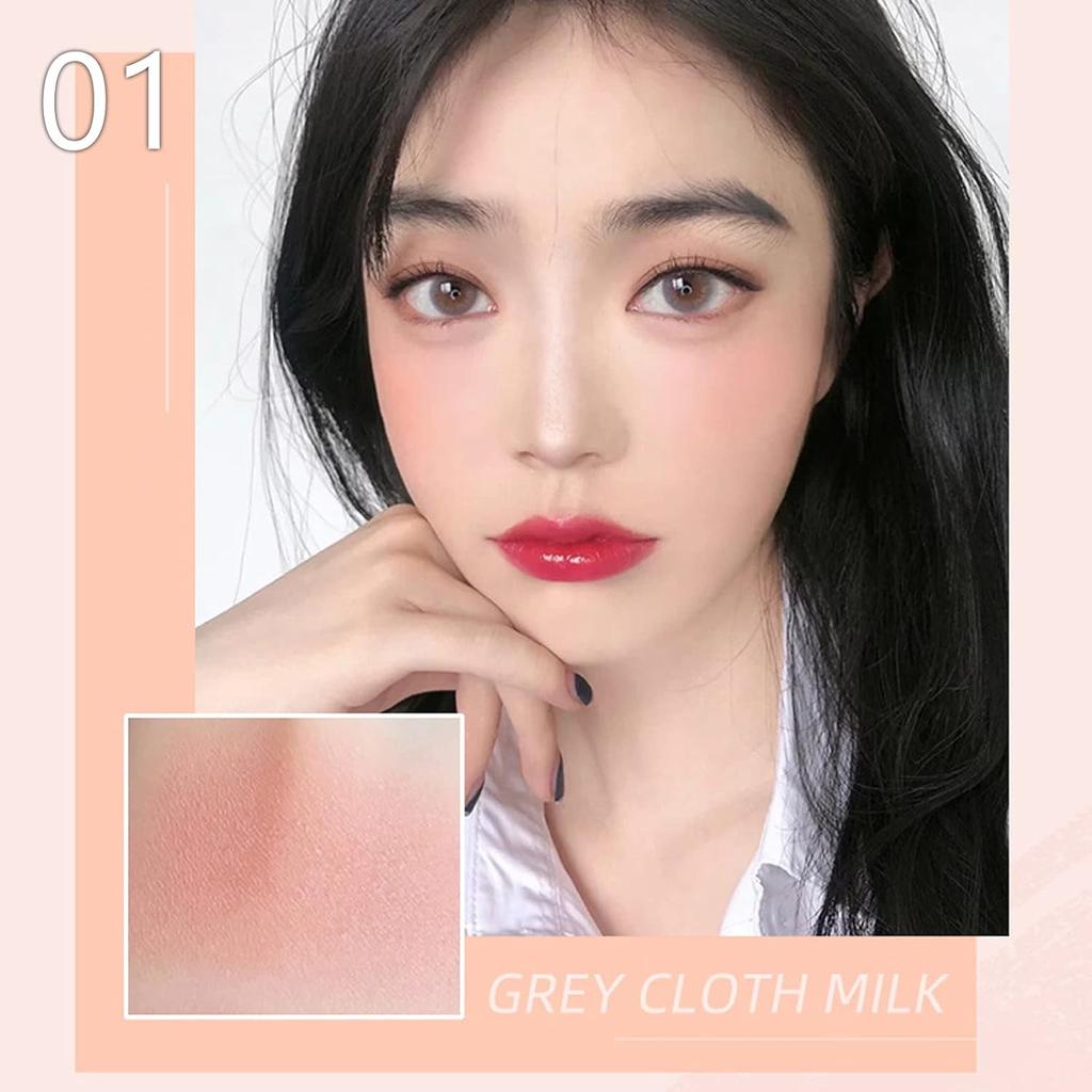 Матовые румяна для лица 3 в 1, пудра для макияжа, румяна для макияжа, стойкие к поту, нежирные румяна, сияющие, матовые, осветляющие кожу, естественный вид