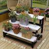 Indoor Balcony Trapezoidal Wrought Iron Multi-layer Flower Stand