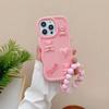 S24U S23FE S21FE A55 A54 A53 Cute Love Bear Hand Strap Wave Phone Case For Samsung Galaxy A35 A34 A33 A25 A24 Shockproof Cover