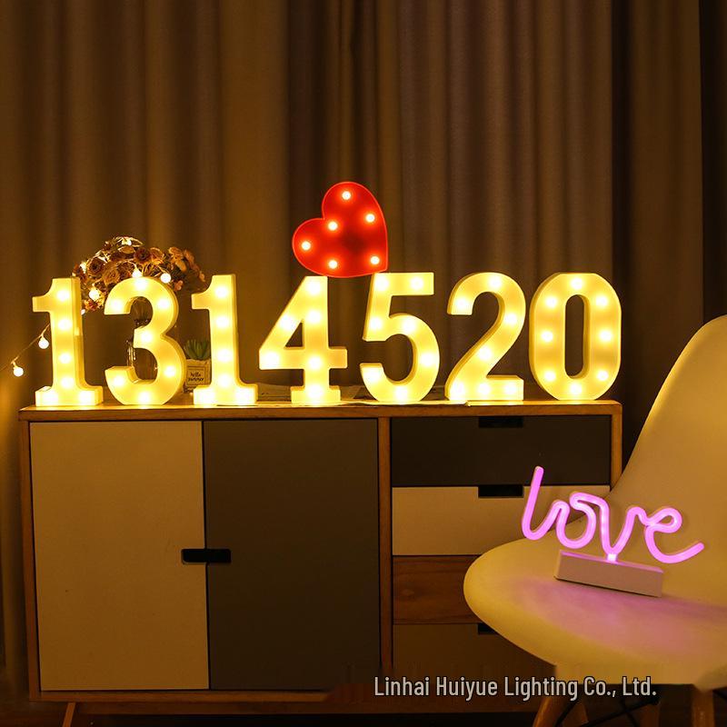 Светодиодные буквы - Декоративные светящиеся буквы для предложений, признаний, дней рождения и вечеринок
