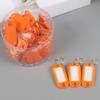 Yousheng 50Pcs Keyring Tags Plastic Key Fobs ID Tags with Split Keyring Paper Insert Key Tags Writing Paper Keychain Organizer