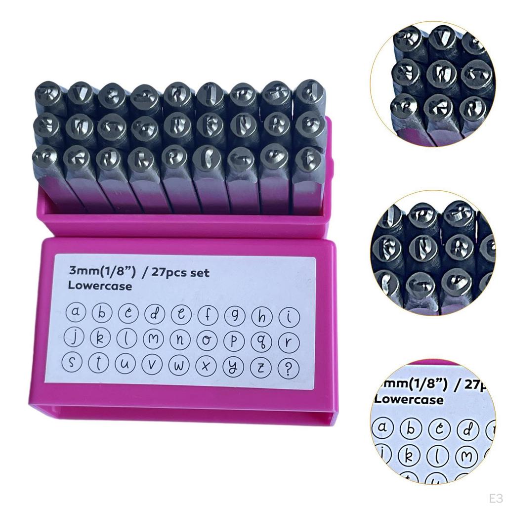 Metal Stamping Set 3mm,Professional Lightweight Sturdy Portale Steel Stamps for Jewelry Making