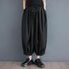 Black Plus Size Vintage High Waist Casual Loose Spring Summer Wide Leg Pants Women Trousers