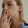LUNNE Silver Bold Double Ring Ear Cuff #LSE24