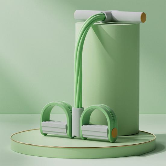 Multifunctional Pedal Resistance Band Strong Elastic Pull Yoga Tension Rope with Handle Muscle Strength Training Fitness Equipment for Abdomen