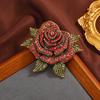 Vintage Romantic Flower Coat Brooch Rhinestones Thorns Rose Corsage Temperament Suit Luxury Accessories
