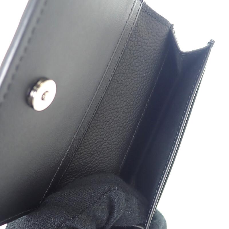 Dior 2ESCH178FLG_H00N Card Case Black Calfskin Mens