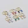 Colorful Zircon Rectangular Earrings for Women - Trendy and Stylish