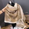 Very Positive~ Cute Butterfly Double-sided Thickened Jacquard Scarf, Winter Women's Office Large Shawl To Keep Warm