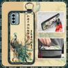 Back Cover Protective Phone Case For Nokia G22 Kickstand Durable Chinese Style Wrist Strap Shockproof Waterproof Lanyard