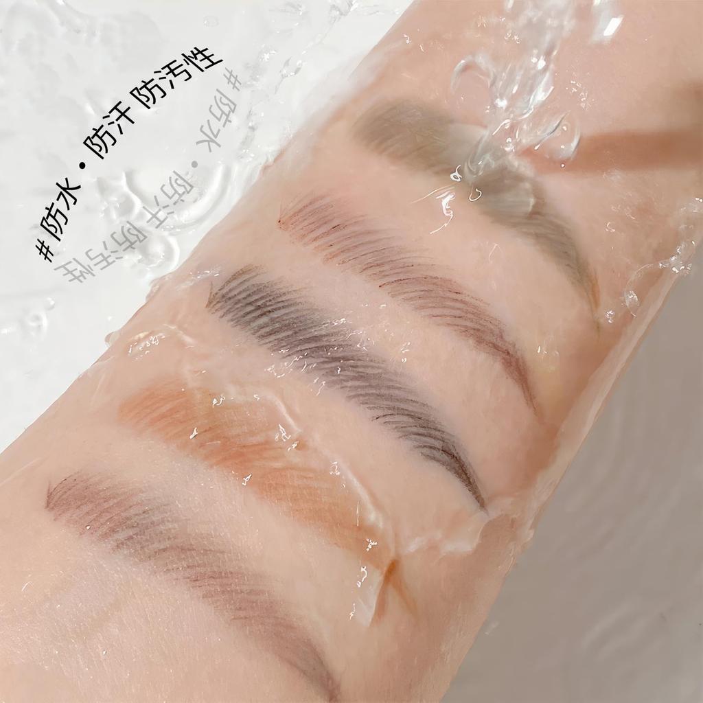 Карандаш для бровей Qin Derdom Eyebrow Ultra Sweat Long Dark Curry, тонкий, водостойкий, стойкий, долговечный, не размазывается,