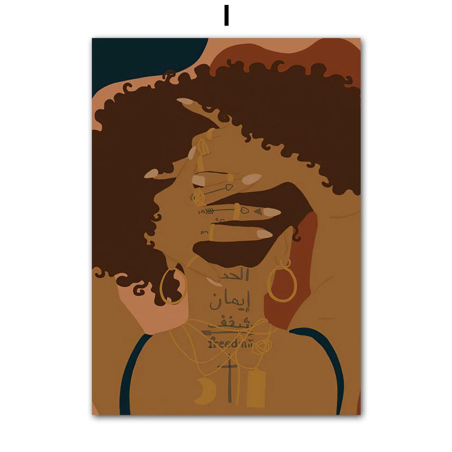 Очки с цветком, модные поп-черные девушки, настенное искусство, холст, живопись, постеры и принты, настенные панно для гостиной, украшения дома