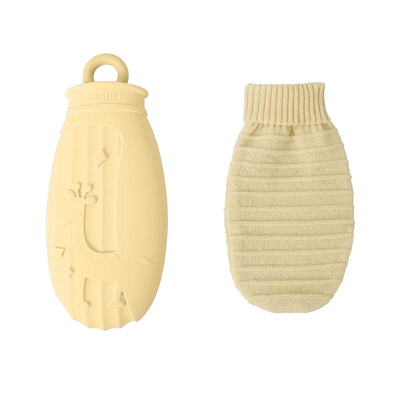 Silicone Hot Water Bottle, Warm Water Bag, Hand Warmer, Thickened Explosion-Proof Water-Filled Heating Pad for Warming the Stomach, Hot Water Bag for