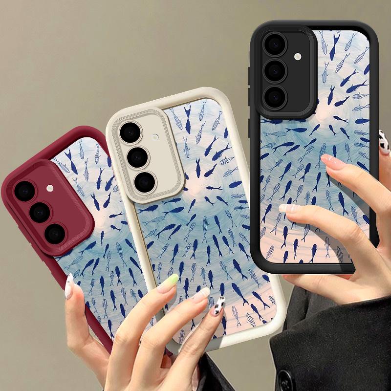 Мягкий чехол с рисунком дельфина для Samsung Galaxy S25 Edge S24 S23 S22 Ultra S24 FE A56 A55 A36 A26 A16 A15 A35 A54 5G