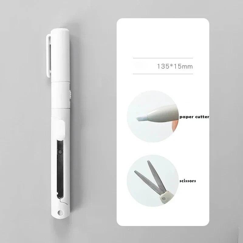 1 шт. Складные ножницы для карандашей, журнальный резак для бумаги, студенческий мини-нож для экспресс-доставки, канцелярские принадлежности, новые