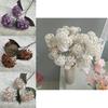 Hydrangea Snowball Artificial Stems Multibranch For Wedding Home Decor Gift