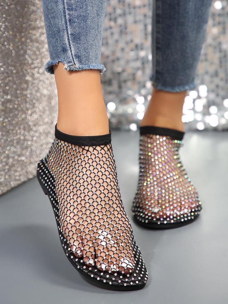 Летние женские босоножки большого размера с круглым носком, ромбовидными вставками и ажурным дизайном 2023 года