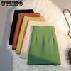 Oversize Women Skirt Fashion Solid Color Buttock Skirt Vintage A-line Skirt Office Lady Skirt Streetwear Y2k Clothing