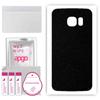 apgo Защитная наклейка-скин для задней панели, совместимая с Samsung Galaxy S6 Edge SM-G925F, пленка-обертка, фольга, винил - узор матовый черный