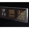 Brushed Metal Hotel Smart Panel: Temperature Control, Dimming Switch & Five-hole Socket