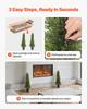 Artificial Topiary Cedar Trees, 2 Set 914mm Faux Pine Shrubs Plants, Fake Silk Tree Look Real, Easy Assembly for Decor Front Porch Outdoor Patio