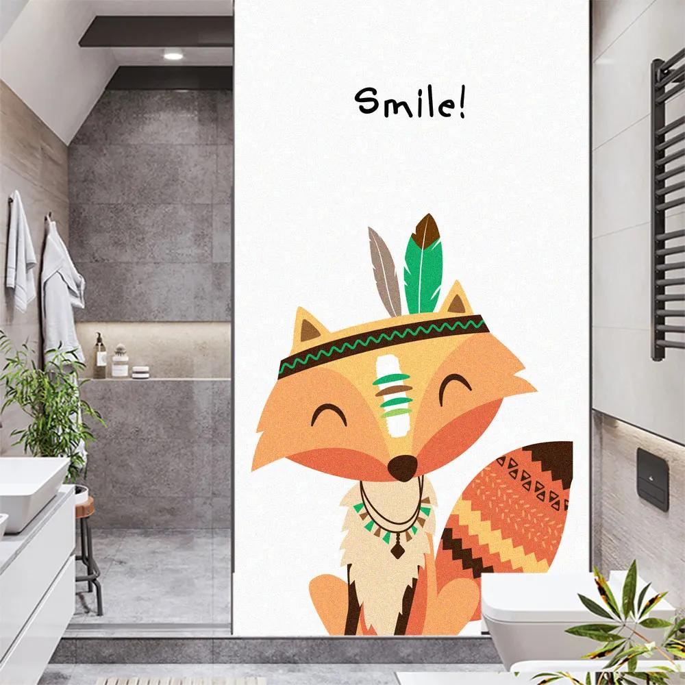 Lovely Animals Window Film Privacy Glass Sticker UV Blocking Heat Control Window Coverings Window Tint for Homedecor