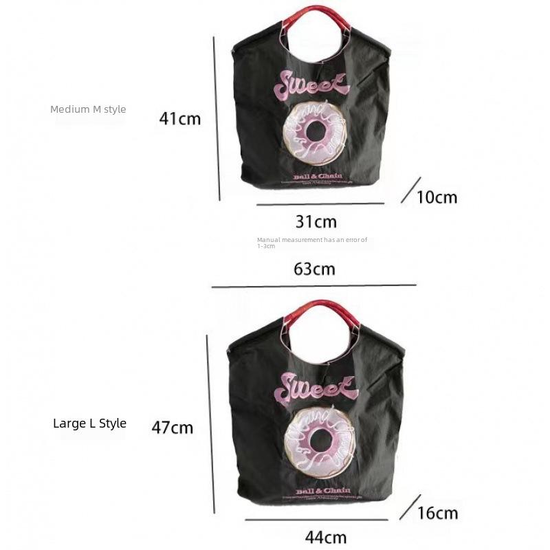 «Экологичная японская нейлоновая холщовая сумка для покупок с вышитыми цветами»