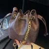 Korean Retro Small Bag Women's 2025 New Fashion Niche Design Messenger Bag Exquisite Chain Bucket Bag