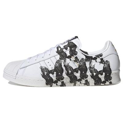 Оригинальные Han Meilin X Superstar 80S Dog Кожаные Низкие Кроссовки Унисекс Кроссовки Белый Черный ID4387