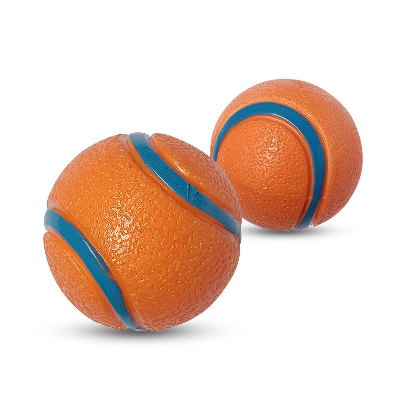 Elastic Bite-Resistant Squeaky Dog Toy Ball - Durable, Interactive Boredom Relief and Teething Training Tennis Ball for Pets